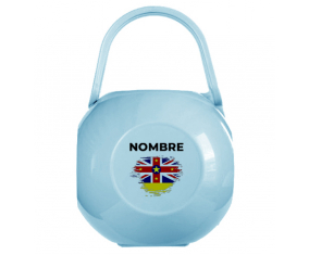 Caja de Chupete de bandera de efecto pincel Niue con nombre