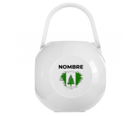 Caja portachupetes Efecto cepillo bandera Norfolk Island con nombre