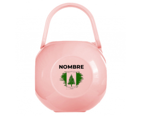 Caja portachupetes Efecto cepillo bandera Norfolk Island con nombre