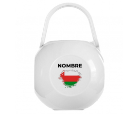 Oman cepillo-efecto bandera Chupete caja con nombre
