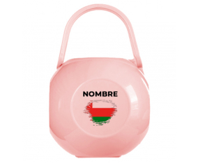 Oman cepillo-efecto bandera Chupete caja con nombre