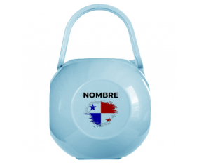 Caja portachupetes efecto cepillo de Panamá con nombre
