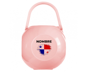 Caja portachupetes efecto cepillo de Panamá con nombre