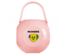 San Vicente y las Granadinas Caja portachupetes efecto cepillo con nombre