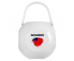 Samoa cepillo-efecto bandera Chupete caja con nombre