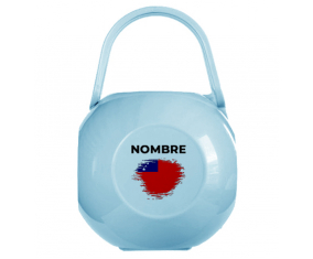 Samoa cepillo-efecto bandera Chupete caja con nombre