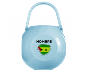 Efecto pincel de bandera Santo Tomé y Principio con nombre