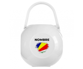 Retinat caja bandera efecto cepillo Seychelles con nombre