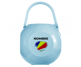 Retinat caja bandera efecto cepillo Seychelles con nombre