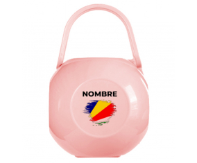 Retinat caja bandera efecto cepillo Seychelles con nombre
