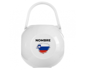 Eslovenia cepillo-efecto bandera Chupete caja con nombre