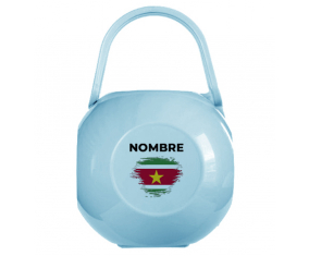 Caja portachupetes efecto cepillo surinam con nombre