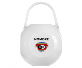 Caja portachupetes efecto pincel swazilandia con nombre