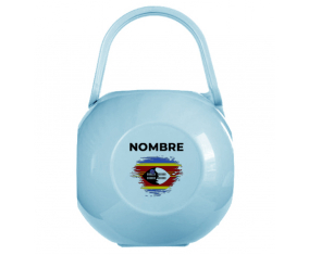 Caja portachupetes efecto pincel swazilandia con nombre