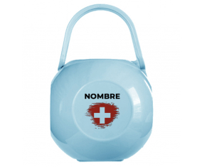 Caja de estaño Lee Flag Efecto de pincel suizo con nombre