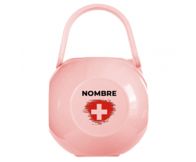 Caja de estaño Lee Flag Efecto de pincel suizo con nombre