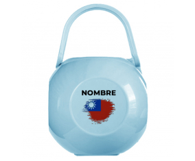 Caja portachupetes efecto pincel Tawan con nombre