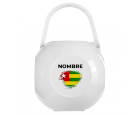 Togo cepillo-efecto bandera Chupete caja con nombre