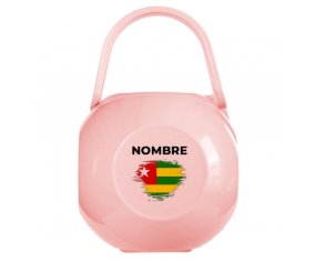Togo cepillo-efecto bandera Chupete caja con nombre