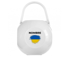 Ucrania cepillo-efecto bandera Chupete caja con nombre
