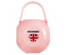 Efecto pincel de bandera uk Chupete caja con nombre