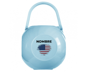 Flag brush efecto Caja portachupetes islas menores remotas de EE.UU. con nombre