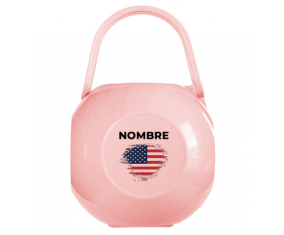 Flag brush efecto Caja portachupetes islas menores remotas de EE.UU. con nombre