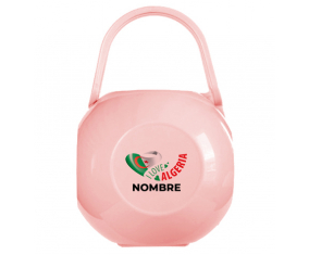 Caja portachupetes I love algeria con nombre
