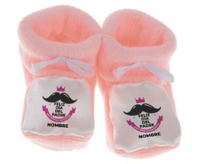 Feliz Día del Padre estilo 1 niña - nombre: Botitas bebé