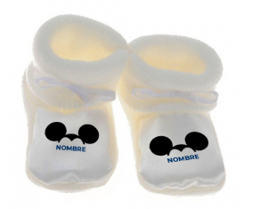 Botitas bebé Disney Mickey Bow corbata con nombre