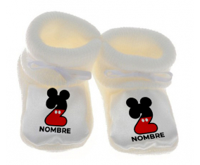 Botitas Baby Disney Mickey Número 2 con nombre