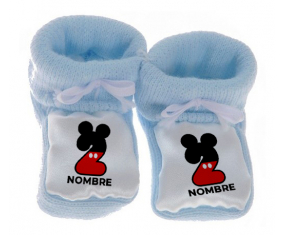 Botitas Baby Disney Mickey Número 2 con nombre