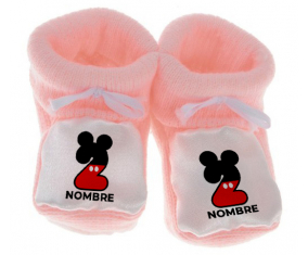 Botitas Baby Disney Mickey Número 2 con nombre