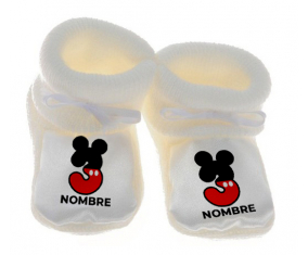 Botitas Baby Disney Mickey Número 3 con nombre