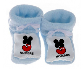 Botitas Baby Disney Mickey Número 3 con nombre