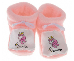 Botitas bebé princesa unicornio rosa