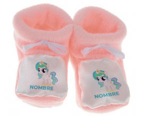 Botitas Baby My Little Pony Princess Celestia diseño-1 con nombre