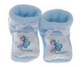 Botitas Baby My Little Pony Princess Celestia diseño-2 con nombre