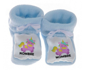 Botitas bebé Unicornio diseño-4 con nombre