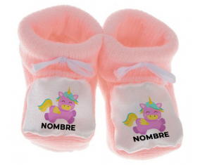 Botitas bebé Unicornio diseño-4 con nombre