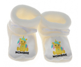 Botitas bebé Unicornio diseño-5 con nombre