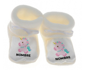 Botitas bebé Unicornio diseño-6 con nombre