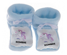 Botitas bebé Unicornio diseño-7 con nombre