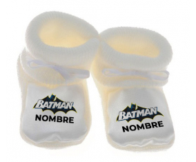 Botitas bebé Batman logo diseño-2 con nombre