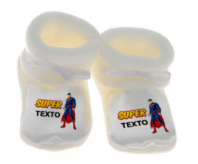 Botitas bebé Superman con texto