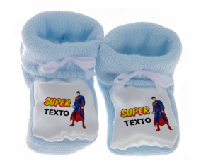 Botitas bebé Superman con texto