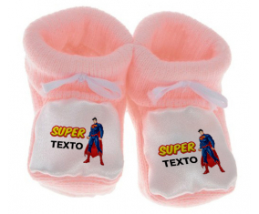 Botitas bebé Superman con texto