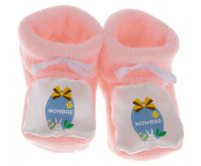Botitas bebé huevo de Pascua diseño-2 con nombre
