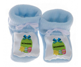 Botitas Bebé Huevo de Pascua Diseño-3 con Nombre