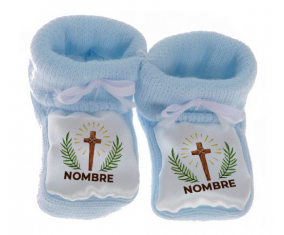 Botitas bebé Cruza a Cristo con nombre